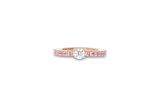 0.30 TCW Round Center - Pink Sapphire
