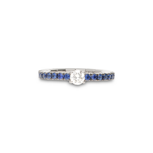 0.50 TCW Round Center - Blue Sapphire