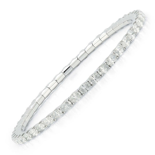 Oval Cut Diamond Stretch Bracelet - 3 Carat Sizes