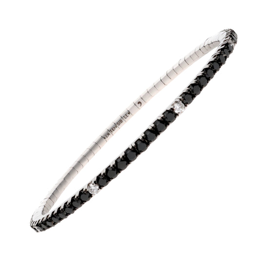 3.8 CT Black & White Diamond Stretch Bracelet