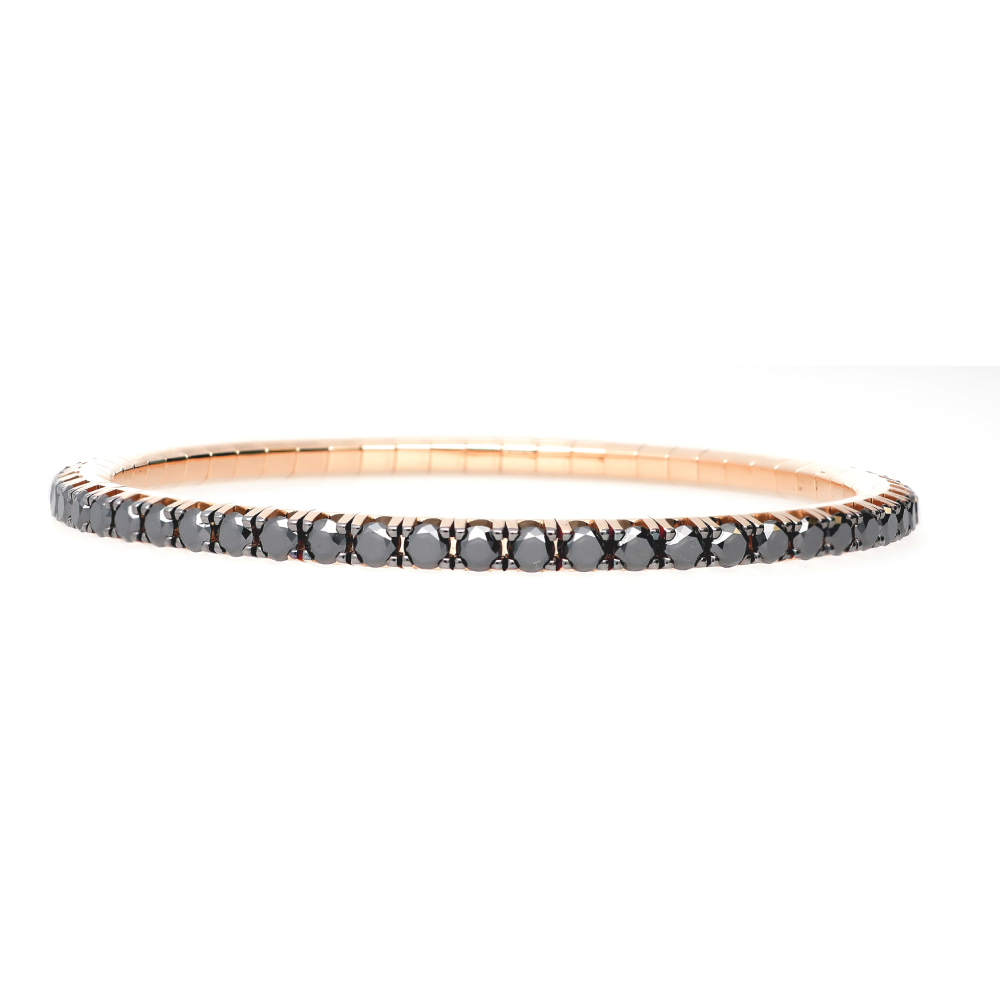 Men's 3 CT Black Diamond Stretch Bracelet
