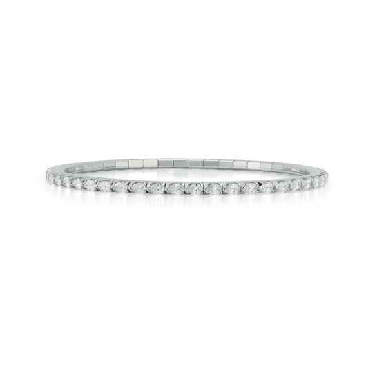 Oval Cut Diamond Stretch Bracelet - 3 Carat Sizes