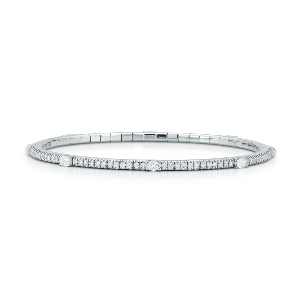 Round Dia Mixed Fancy Shape Dia Stretch Bracelet - 1.67 Carat Sizes