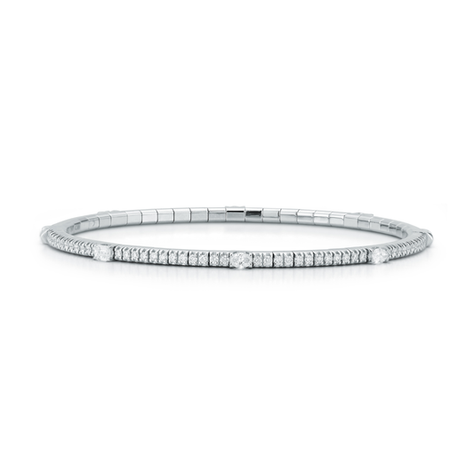 Round Dia Mixed Fancy Shape Dia Stretch Bracelet - 1.67 Carat Sizes
