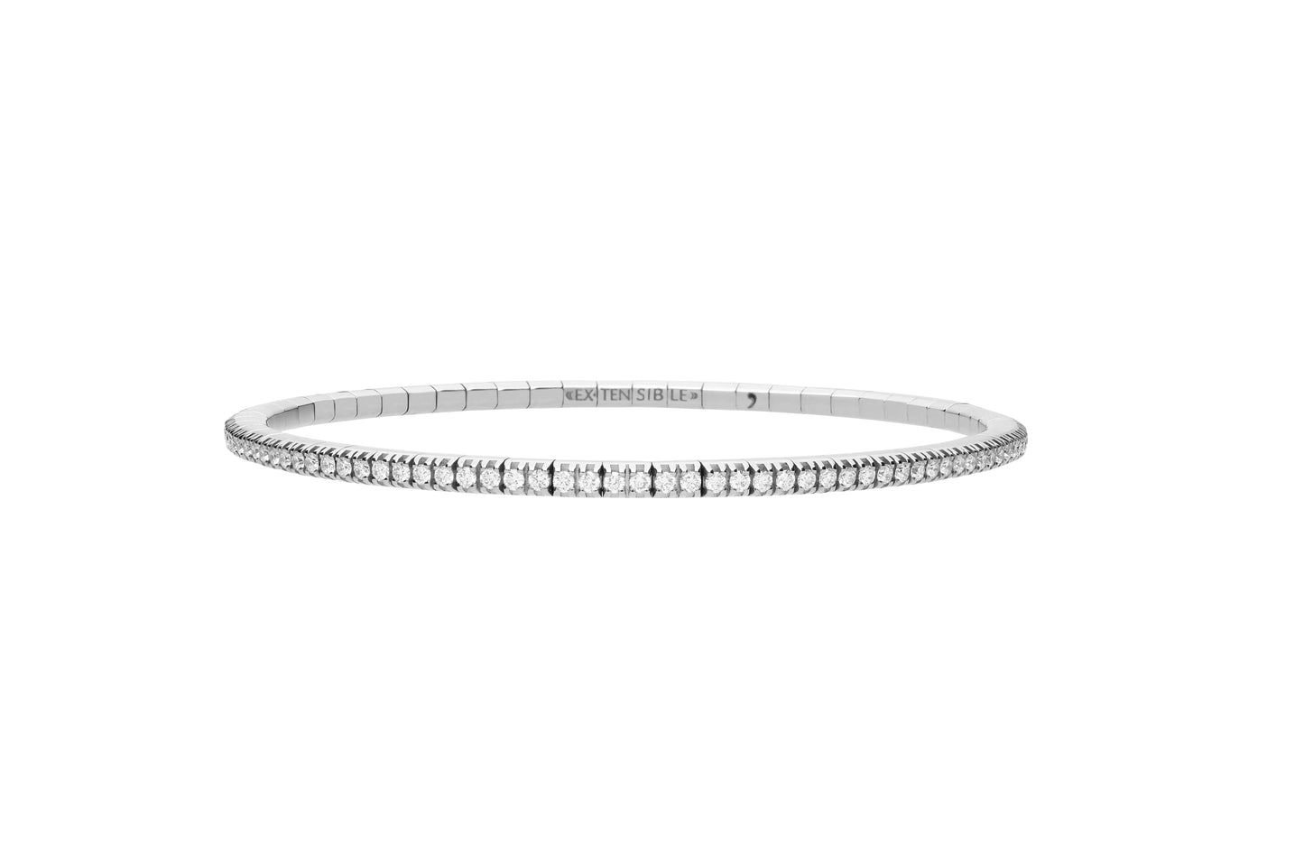 Men's 1.20 CT White Diamond Stretch Bracelet