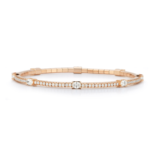 Champagne Oval Diamond Stretch Bracelet