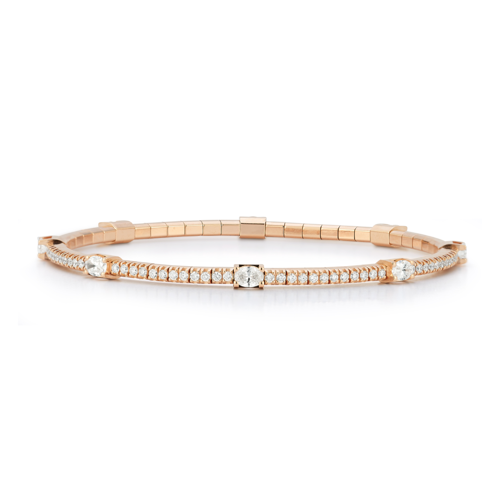 Champagne Oval Diamond Stretch Bracelet