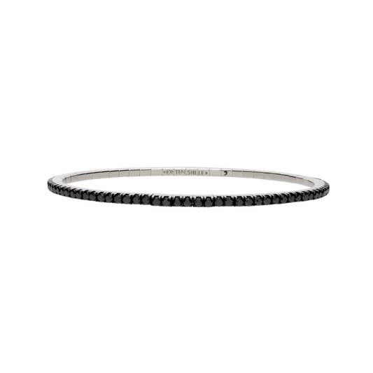 5 CT Black Round Diamond Stretch Bracelet