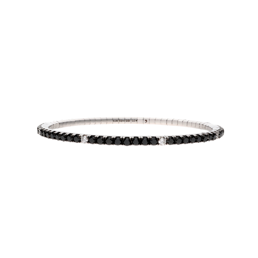 5 CT Black & White Diamond Stretch Bracelet
