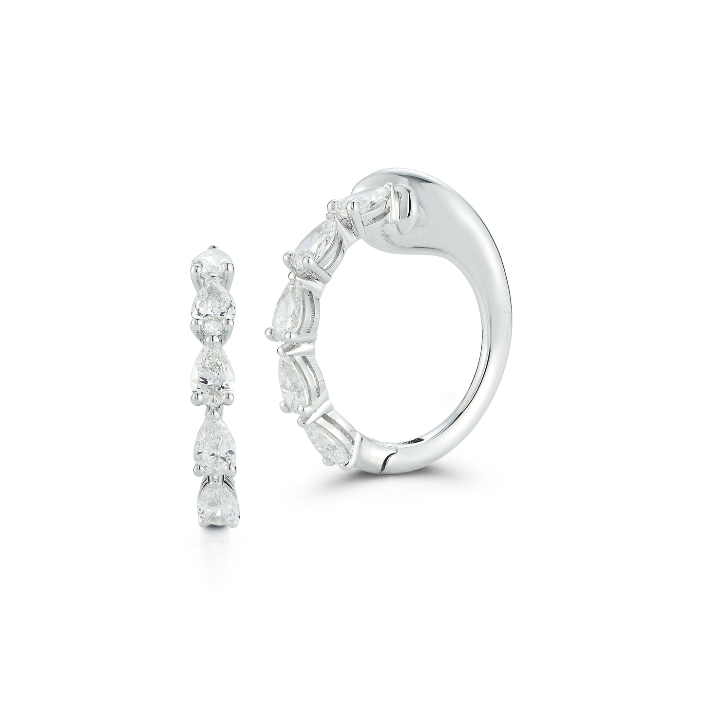 1.95 CT Pear Diamond Earring