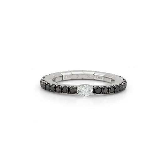 0.20 TCW Center Stone Rings - Black Diamond