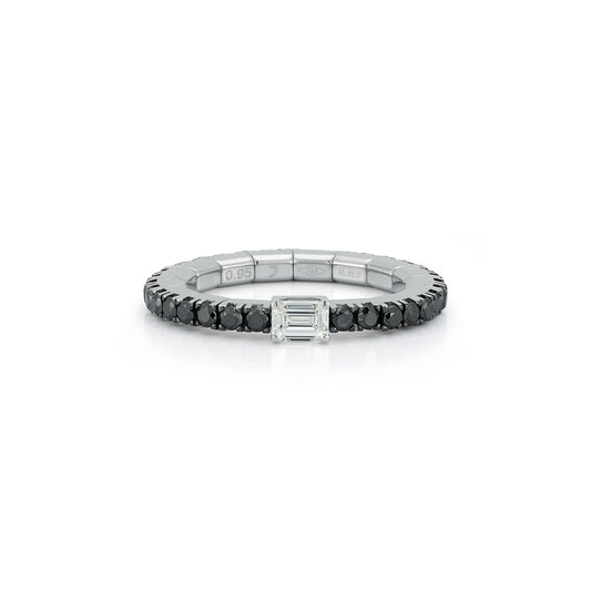 0.30 TCW Center Stone Rings - Black Diamond