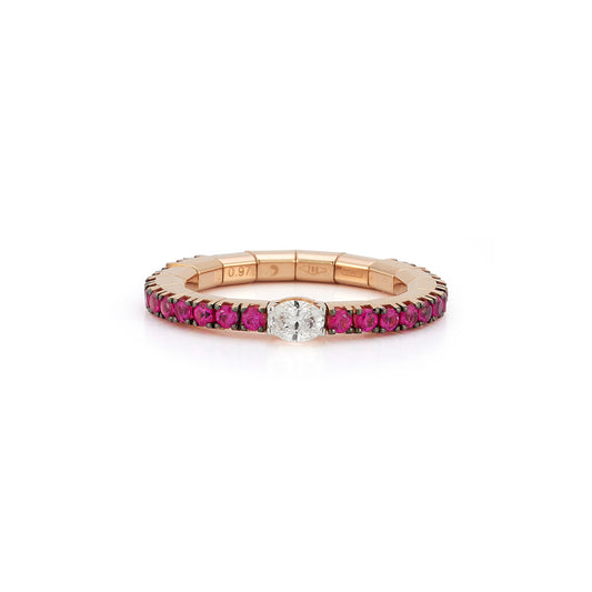 0.20 TCW Center Stone Rings - Ruby