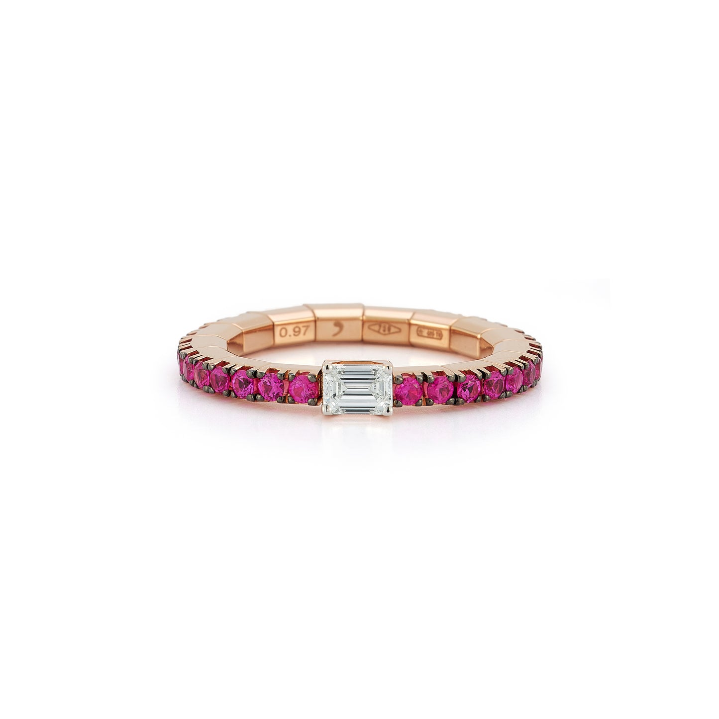 0.30 TCW Center Stone Rings - Ruby