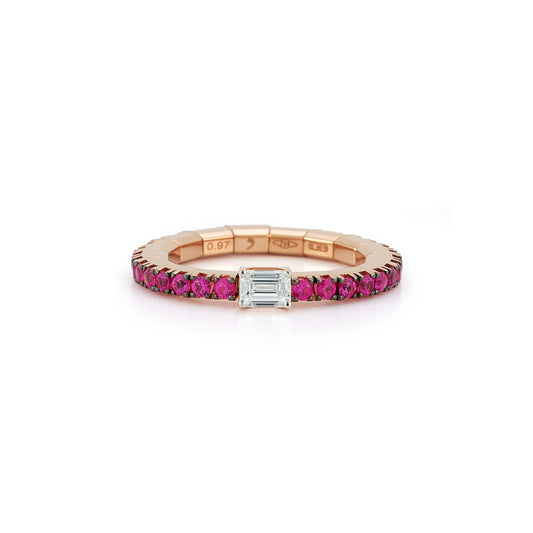 0.30 TCW Center Stone Rings - Ruby