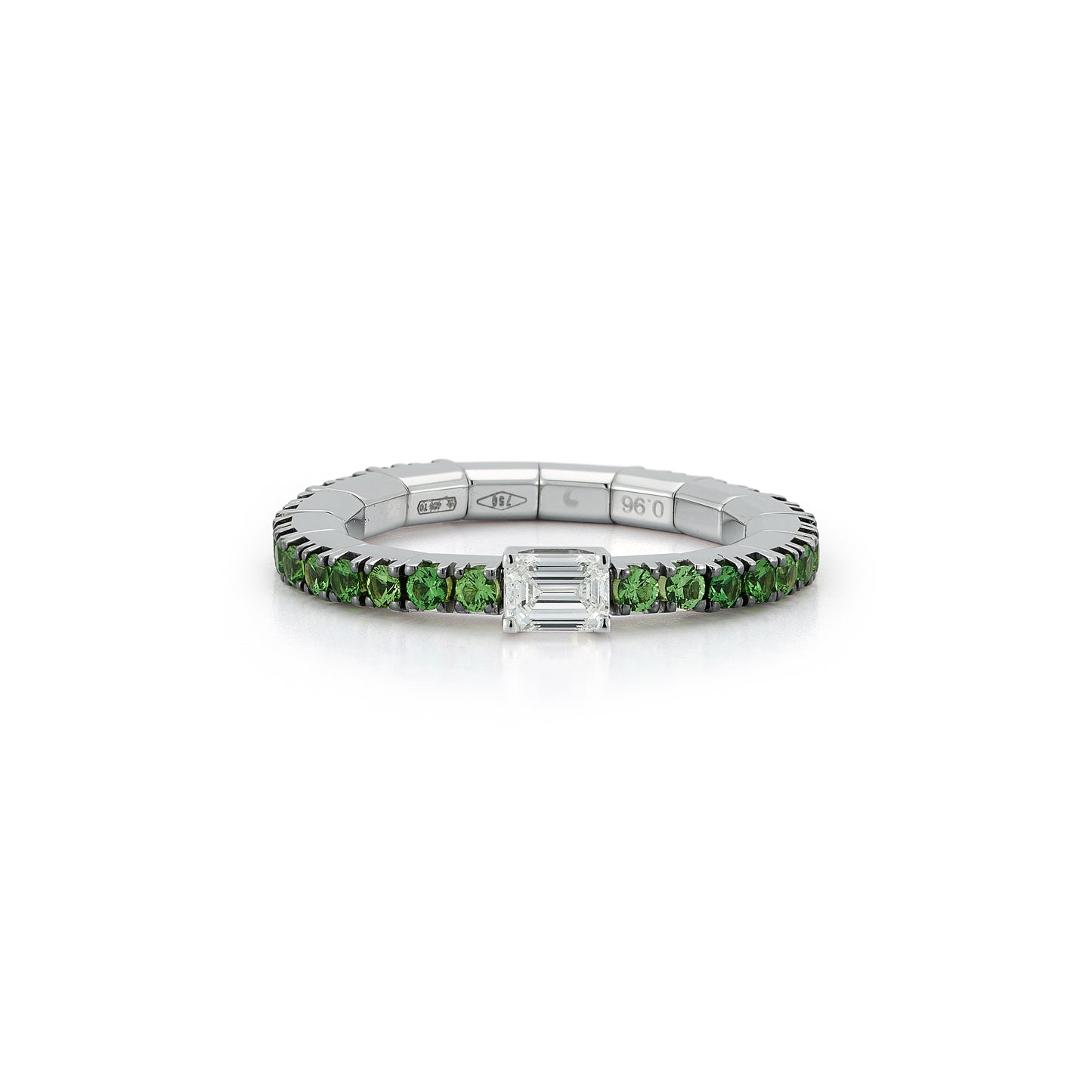 0.30 TCW Center Stone Rings - Tsvorite