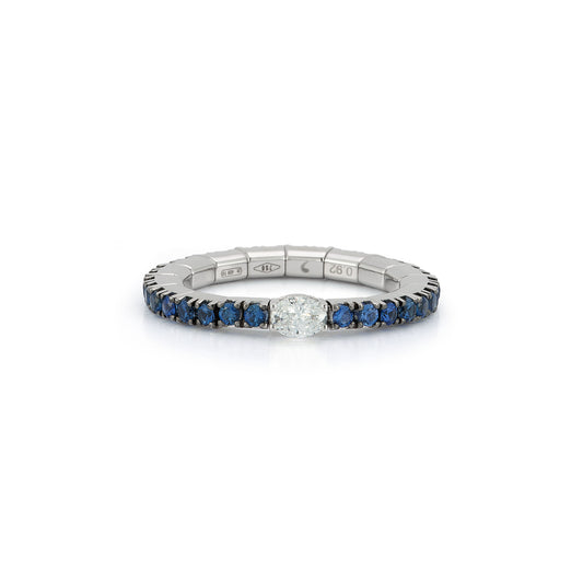 0.20 TCW Center Stone Rings - Blue Sapphire