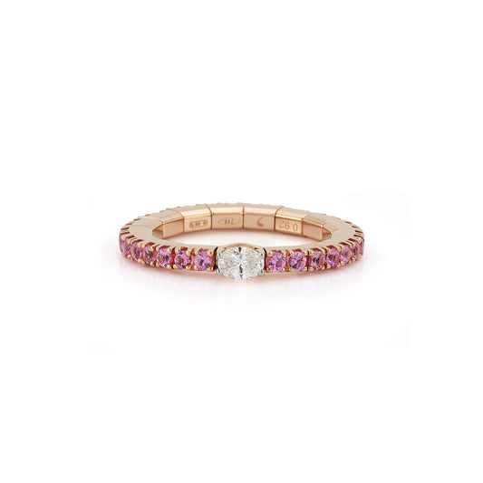 0.20 TCW Center Stone Rings - Pink Sapphire