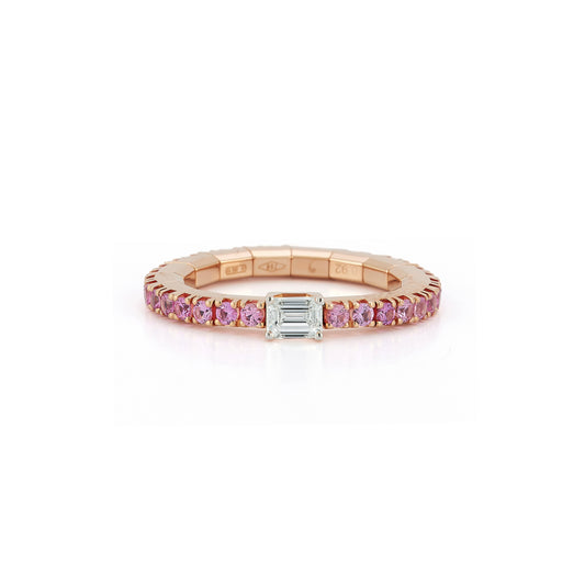 0.30 TCW Center Stone Rings - Pink Sapphire