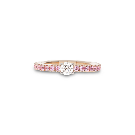 0.50 TCW Round Center - Pink Sapphire