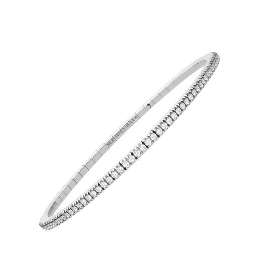 Men's 1 CT White Diamond Stretch Bracelet