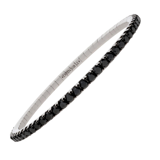 4.9 CT Black Round Diamond Stretch Bracelet