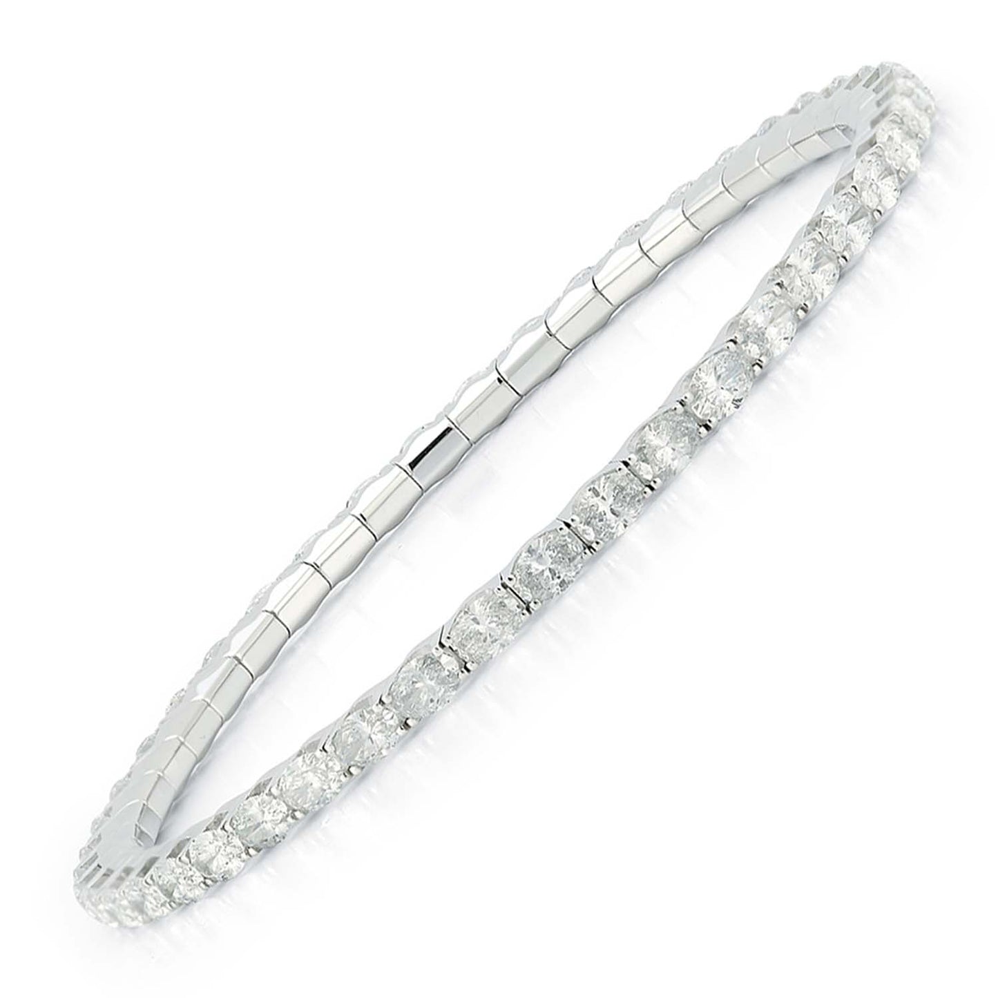Oval Cut Diamond Stretch Bracelet - 3 Carat Sizes