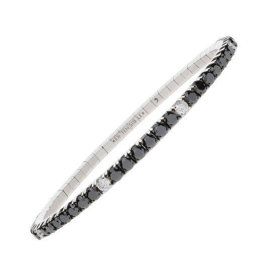 6 CT Black & White Diamond Stretch Bracelet