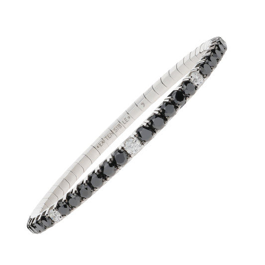 8.6 CT Black & White Diamond Stretch Bracelet