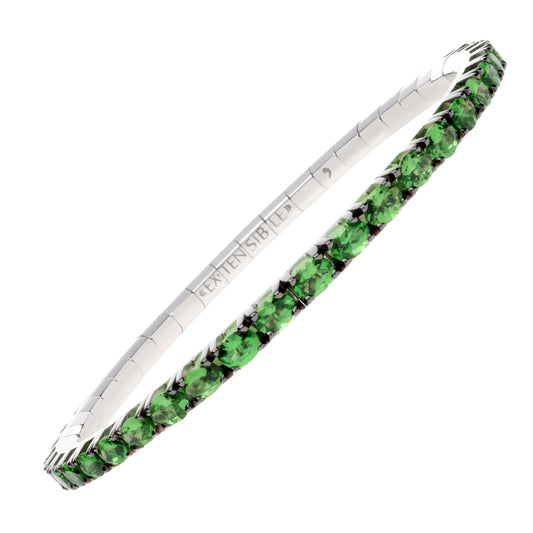 Oval Cut Tsavorite Stretch Bracelet