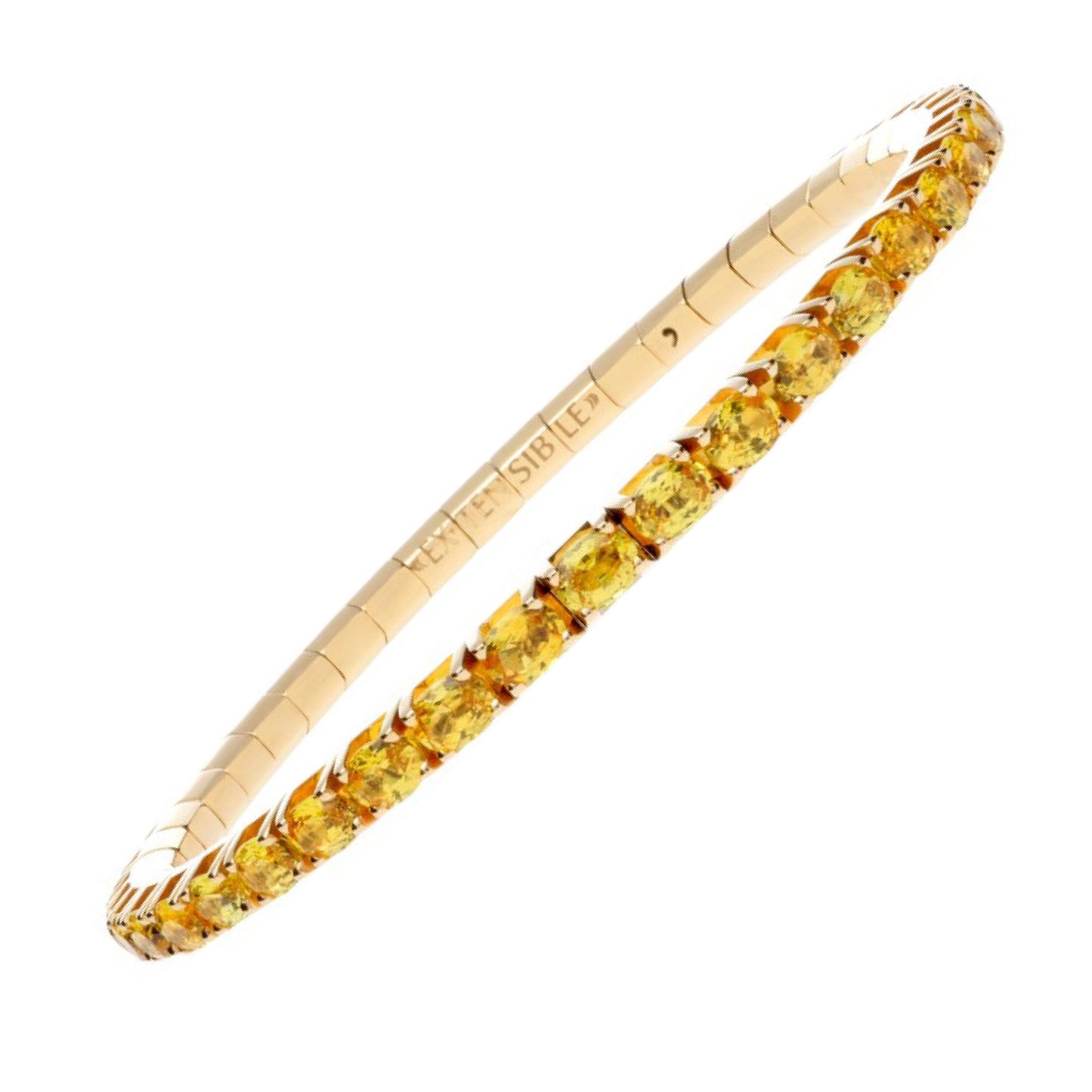 Oval Cut Yellow Sapphire Stretch Bracelet